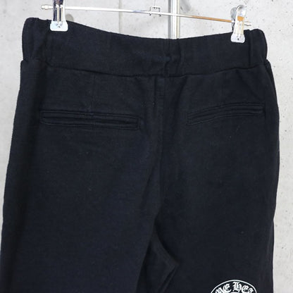 CHROME HEARTS T-Bar Horseshoe Print Shorts Black Sweatshirt Size M