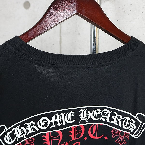 CHROME HEARTS NYC Scroll Label Logo T-Shirt Black Size XXL