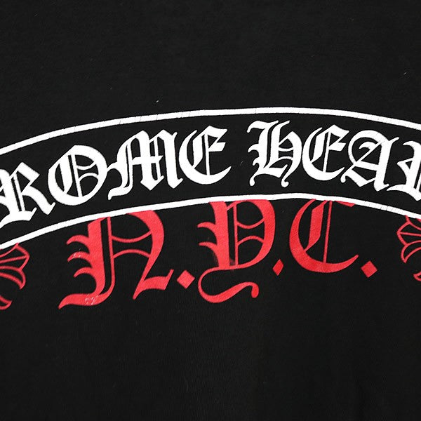 CHROME HEARTS NYC Scroll Label Logo T-Shirt Black Size XXL