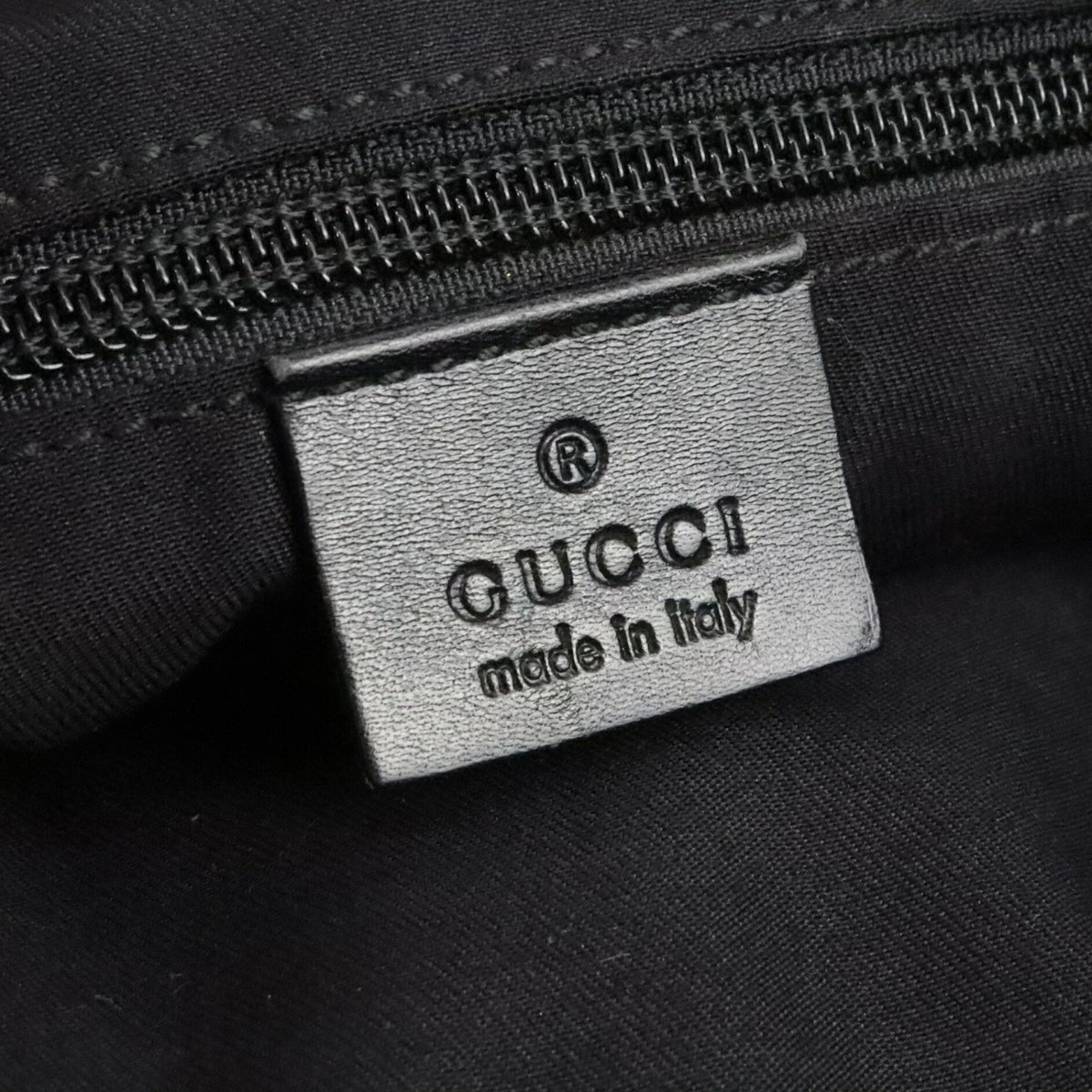 GUCCI GG Canvas Leather Shoulder Bag Black