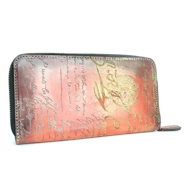 Berluti Bespoke Calligraphy Scritto Leather Wallet Brown