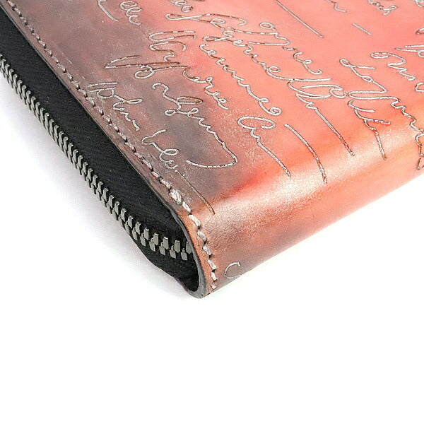 Berluti Bespoke Calligraphy Scritto Leather Wallet Brown