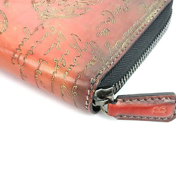 Berluti Bespoke Calligraphy Scritto Leather Wallet Brown