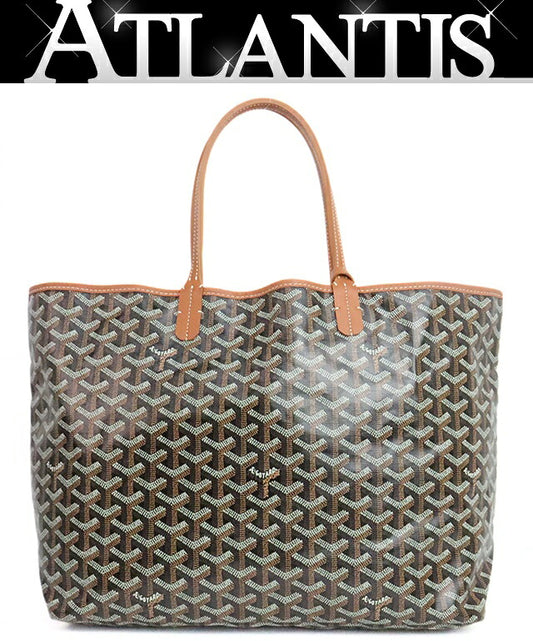 GOYARD St. Louis PM Tote Bag Black Brown