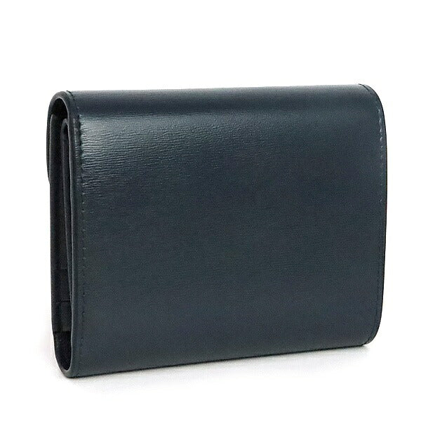 CELINE Triomphe Small Flap Teal Blue Wallet