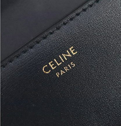 CELINE Triomphe Small Flap Teal Blue Wallet