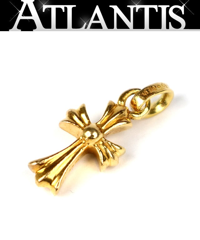 CHROME HEARTS 22K Baby Fat Cross Gold Charm