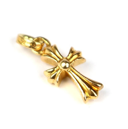 CHROME HEARTS 22K Baby Fat Cross Gold Charm