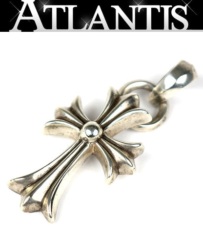 CHROME HEARTS Small CH Cross w/ Bail Pendant 925 Silver