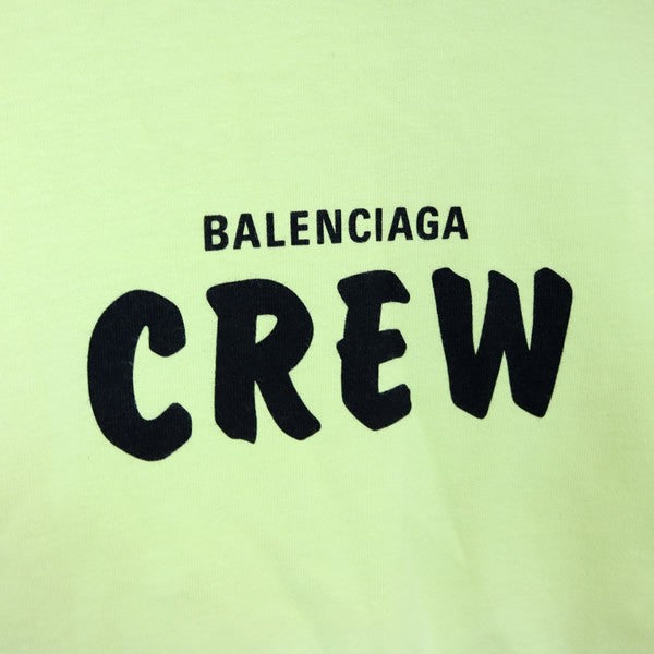 BALENCIAGA CREW Short Sleeve T-Shirt Yellow Size S
