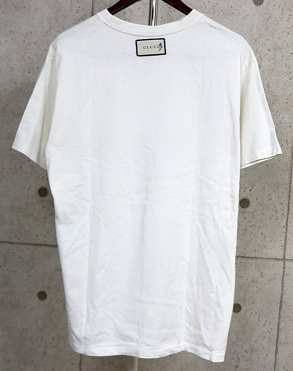 GUCCI THE FACE Short Sleeve T-Shirt White Size S