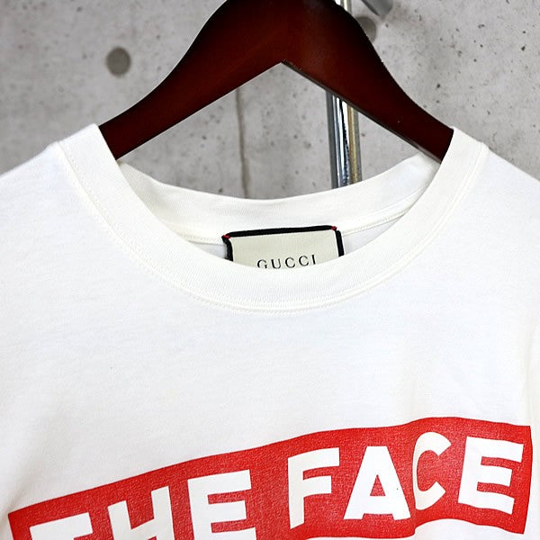 GUCCI THE FACE Short Sleeve T-Shirt White Size S