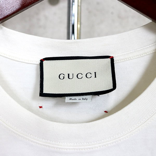 GUCCI THE FACE Short Sleeve T-Shirt White Size S