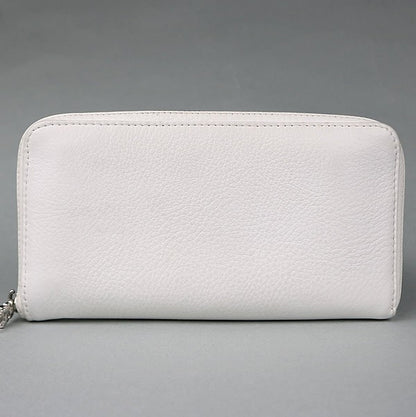 CHROME HEARTS REC F ZIP #2 3 Cemetery Cross Wallet White