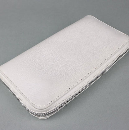 CHROME HEARTS REC F ZIP #2 3 Cemetery Cross Wallet White