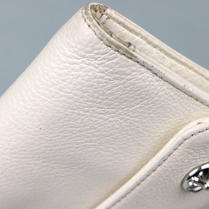 CHROME HEARTS Wave Tri-fold Cross Button Wallet White