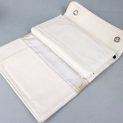 CHROME HEARTS Wave Tri-fold Cross Button Wallet White