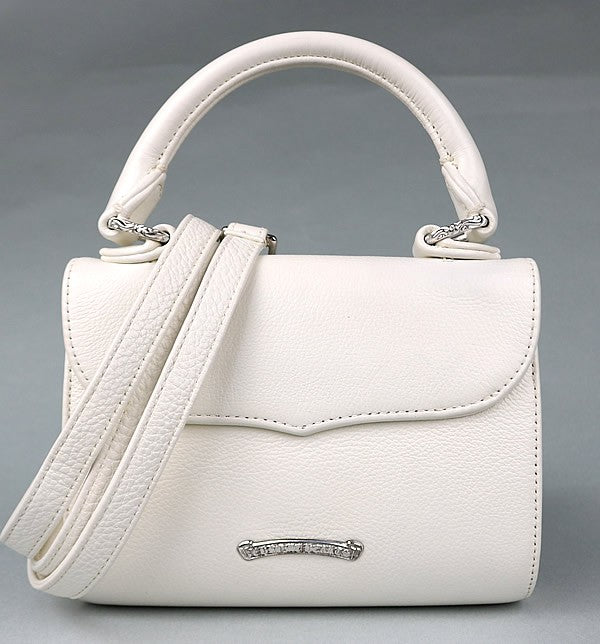 CHROME HEARTS Dog Adams Small CH Cross Leather White