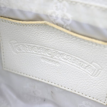 CHROME HEARTS Dog Adams Small CH Cross Leather White