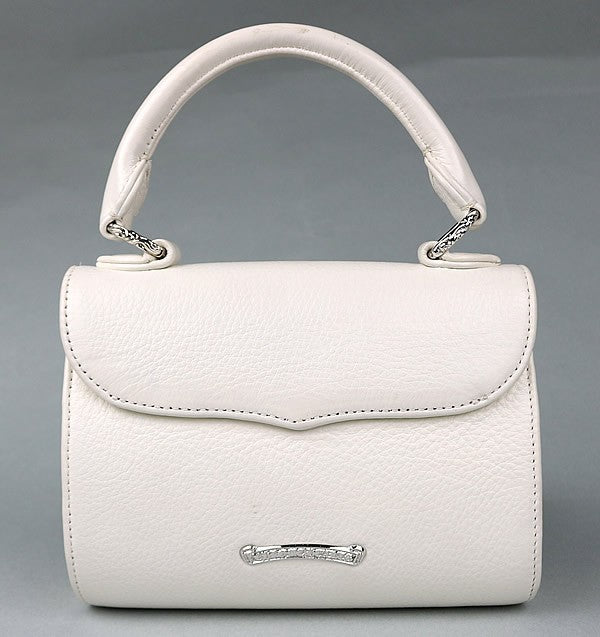 CHROME HEARTS Dog Adams Small CH Cross Leather White
