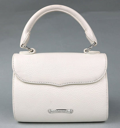 CHROME HEARTS Dog Adams Small CH Cross Leather White