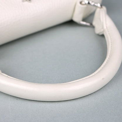 CHROME HEARTS Dog Adams Small CH Cross Leather White