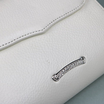 CHROME HEARTS Dog Adams Small CH Cross Leather White