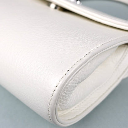 CHROME HEARTS Dog Adams Small CH Cross Leather White