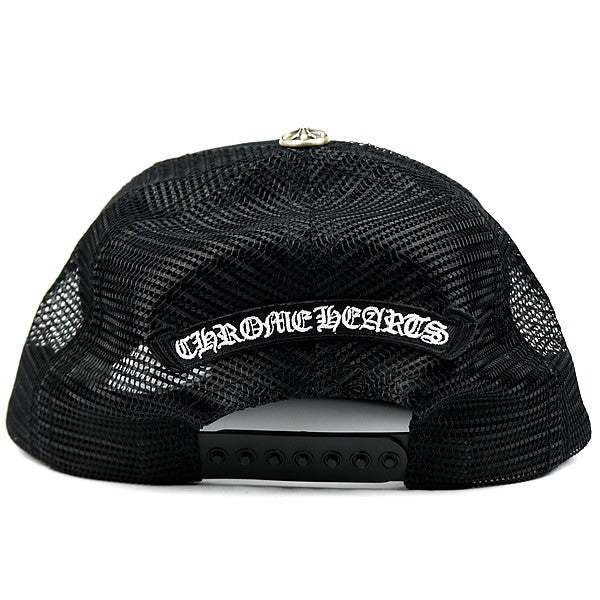 CHROME HEARTS Cemetery Cross Patch Trucker Hat Black/Red