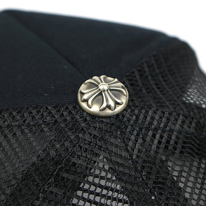 CHROME HEARTS Cemetery Cross Patch Trucker Hat Black/Red