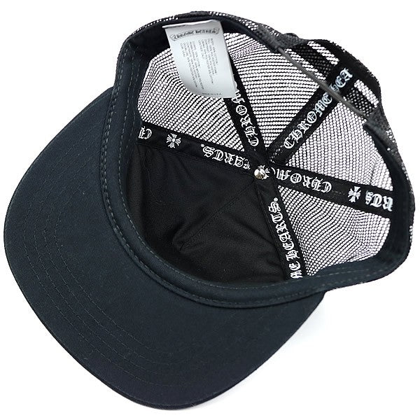 CHROME HEARTS Cemetery Cross Patch Trucker Hat Black/Red