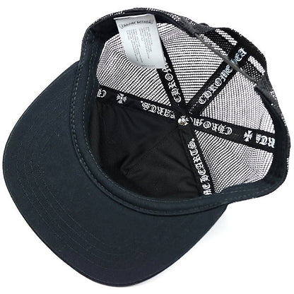 CHROME HEARTS Cemetery Cross Patch Trucker Hat Black/Red