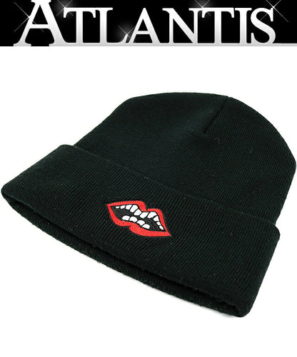 CHROME HEARTS PPO ACRYL Chomper Embroidered Beanie Black