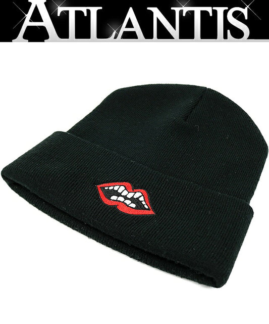 CHROME HEARTS PPO ACRYL Chomper Embroidered Beanie Black