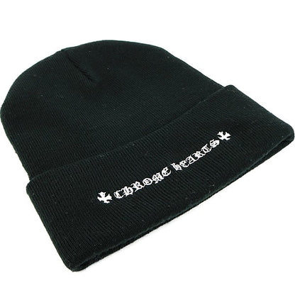 CHROME HEARTS PPO ACRYL Chomper Embroidered Beanie Black