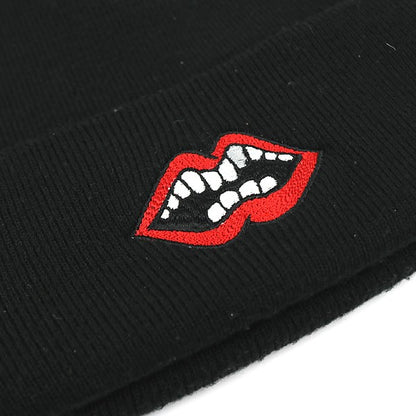 CHROME HEARTS PPO ACRYL Chomper Embroidered Beanie Black