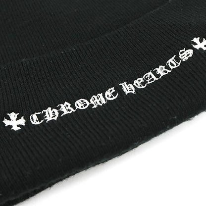CHROME HEARTS PPO ACRYL Chomper Embroidered Beanie Black