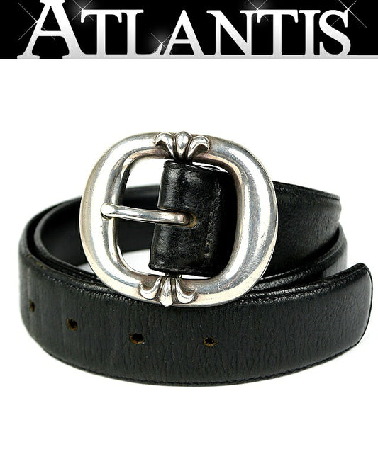 CHROME HEARTS Gunslinger Leather Belt Black Size 34
