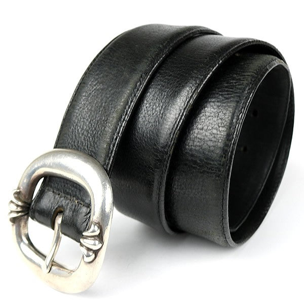 CHROME HEARTS Gunslinger Leather Belt Black Size 34