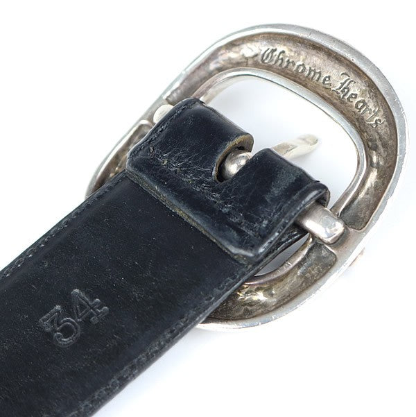 CHROME HEARTS Gunslinger Leather Belt Black Size 34
