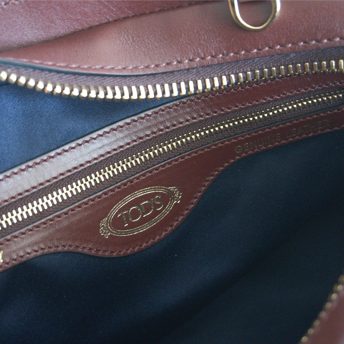 TOD'S Sella Navy Leather 2-Way Shoulder Bag Size ONE SIZE