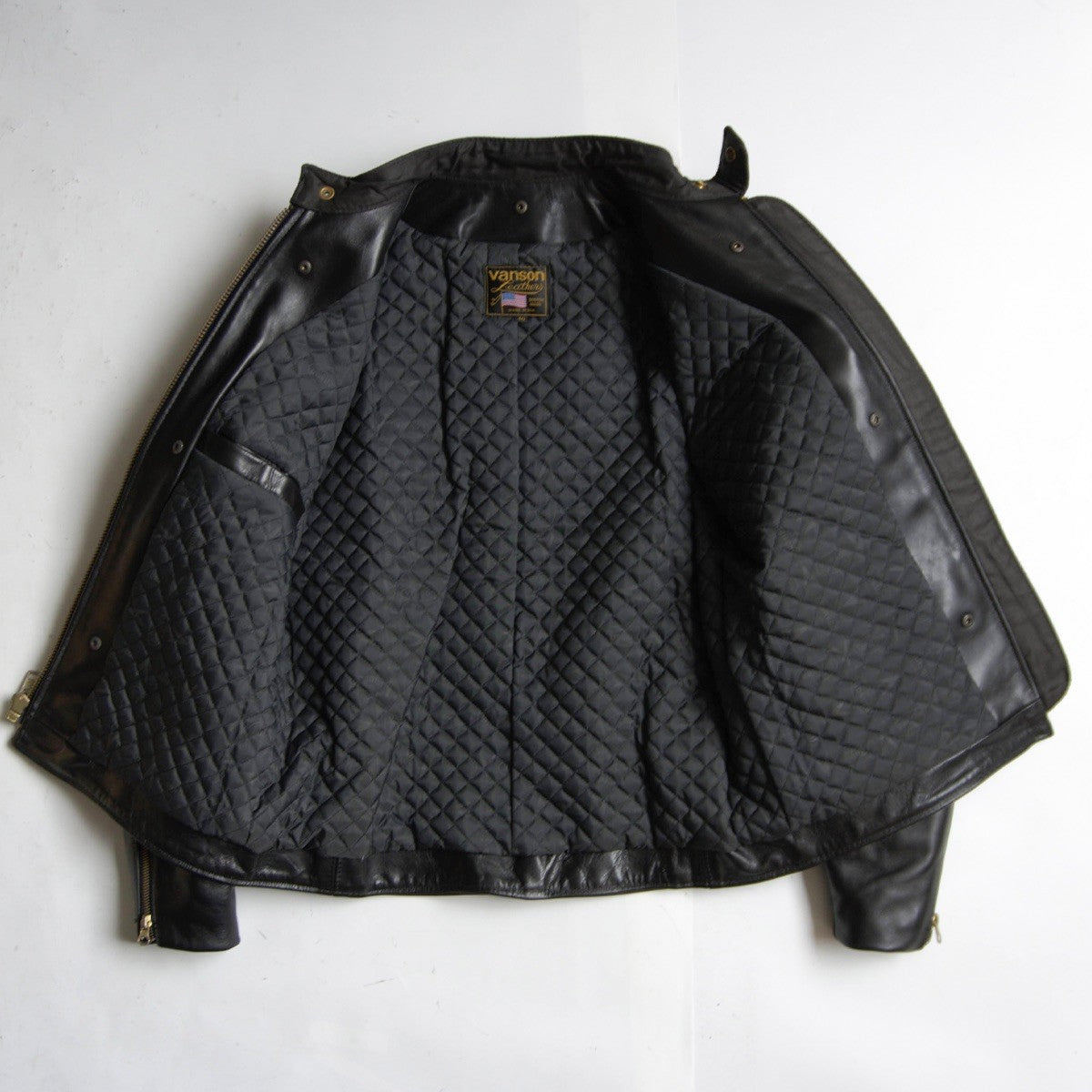 VANSON Model D Single Rider Leather Jacket USA Size XXS