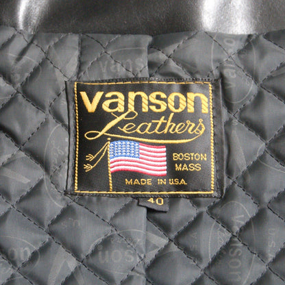 VANSON Model D Single Rider Leather Jacket USA Size XXS