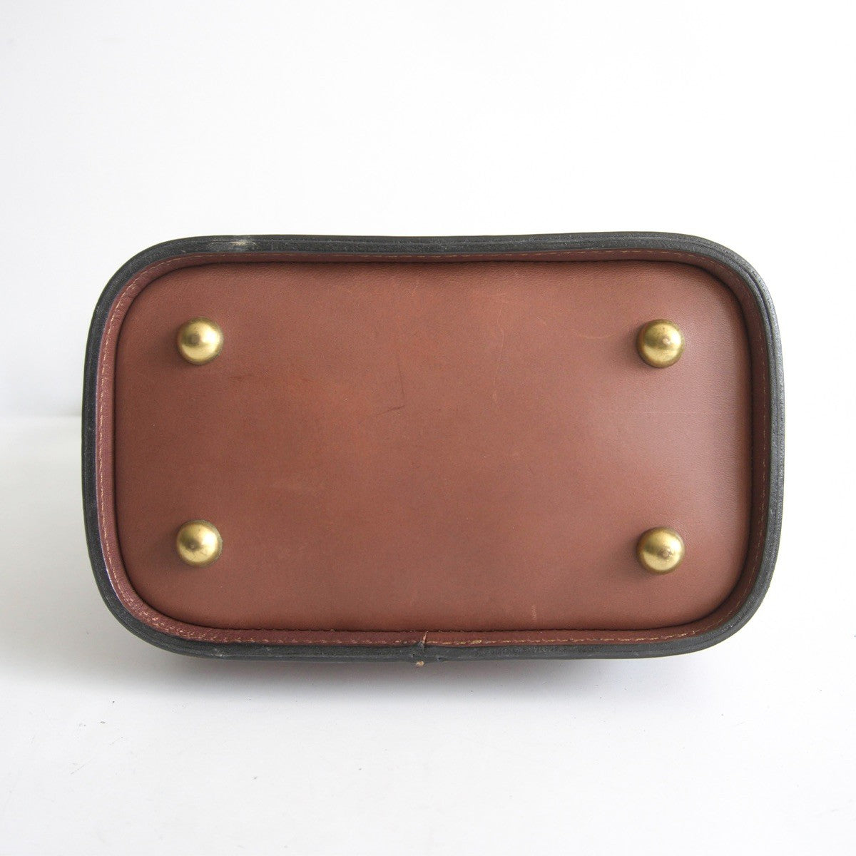 HERZ Brown Leather 2-Way Shoulder Kiss-Lock Size ONE SIZE