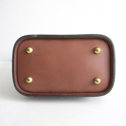 HERZ Brown Leather 2-Way Shoulder Kiss-Lock Size ONE SIZE