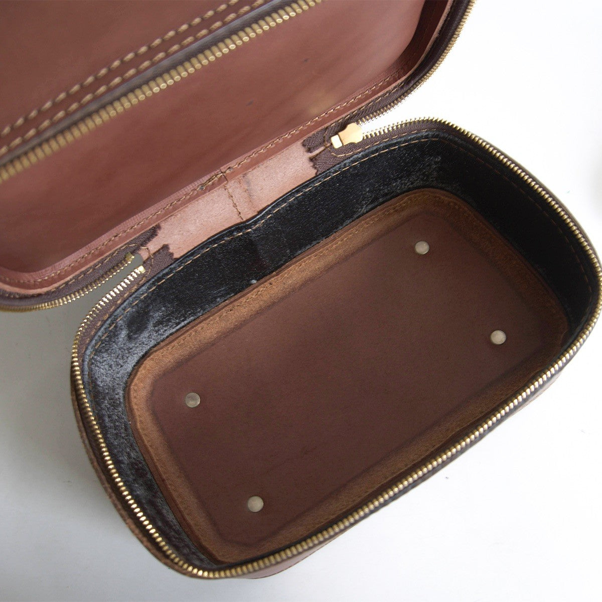 HERZ Brown Leather 2-Way Shoulder Kiss-Lock Size ONE SIZE