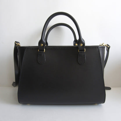 HERZ 2-Way Leather Tote Bag black Size ONE SIZE