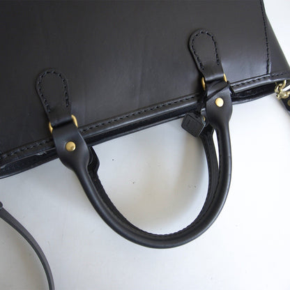 HERZ 2-Way Leather Tote Bag black Size ONE SIZE