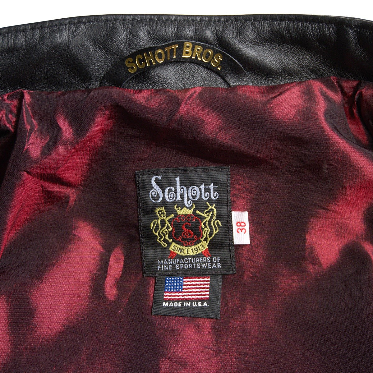 SCHOTT 641XX Made in USA Single Rider Leather Jacket Size 38