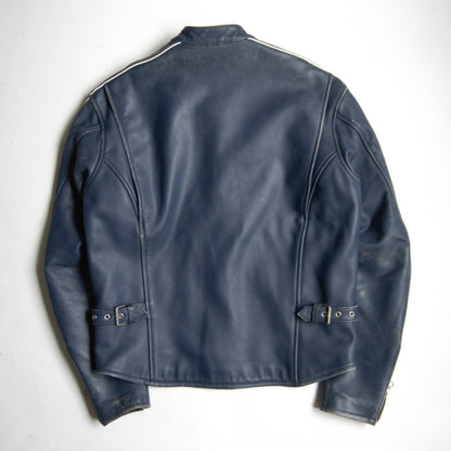KADOYA BLACK HORSE Single Rider Leather Jacket Size XXL